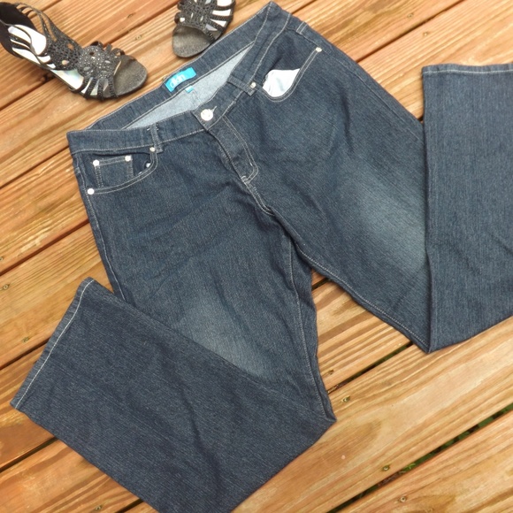 Flare bottom gray Dkin sparkle jeans - Picture 3 of 8